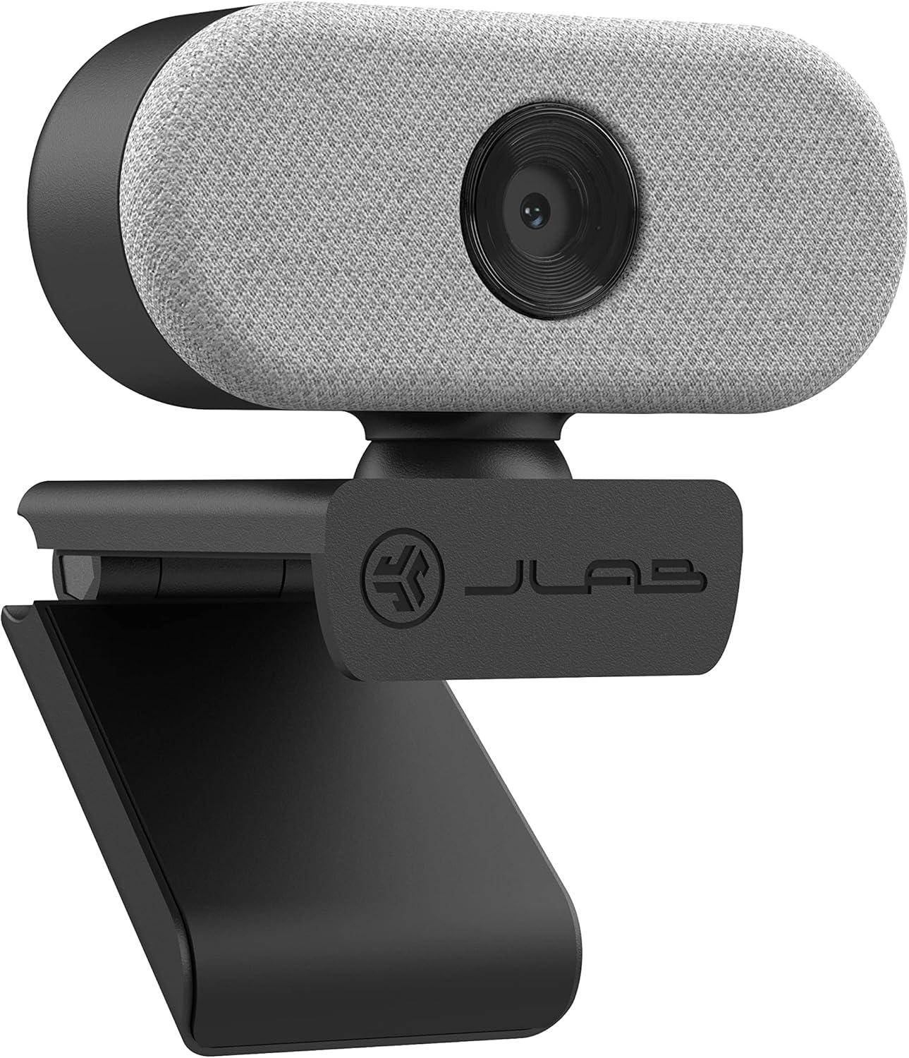 imageJLab Go Cam USB HD Webcam White 1080P30 FPS 21 Megapixels Minimalist Portable Setup OmniDirectional Microphone Compatible with PC Mac and ChromebookWhite
