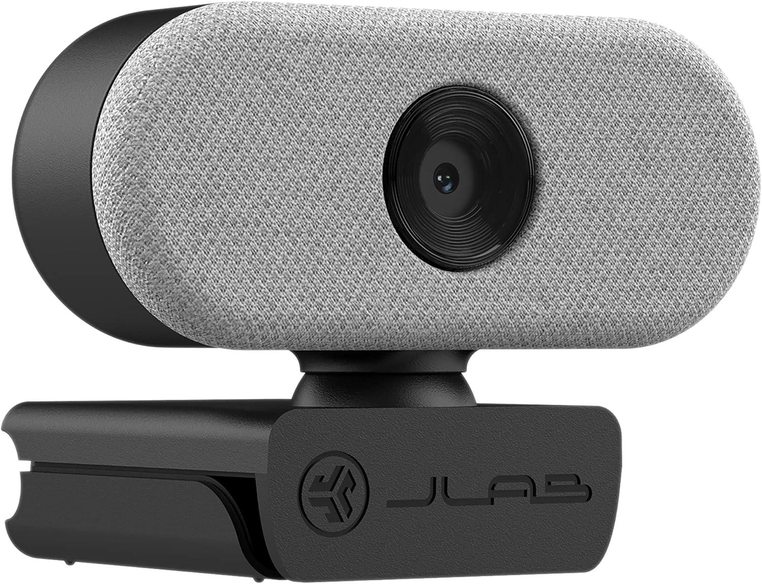 imageJLab Go Cam USB HD Webcam White 1080P30 FPS 21 Megapixels Minimalist Portable Setup OmniDirectional Microphone Compatible with PC Mac and ChromebookWhite