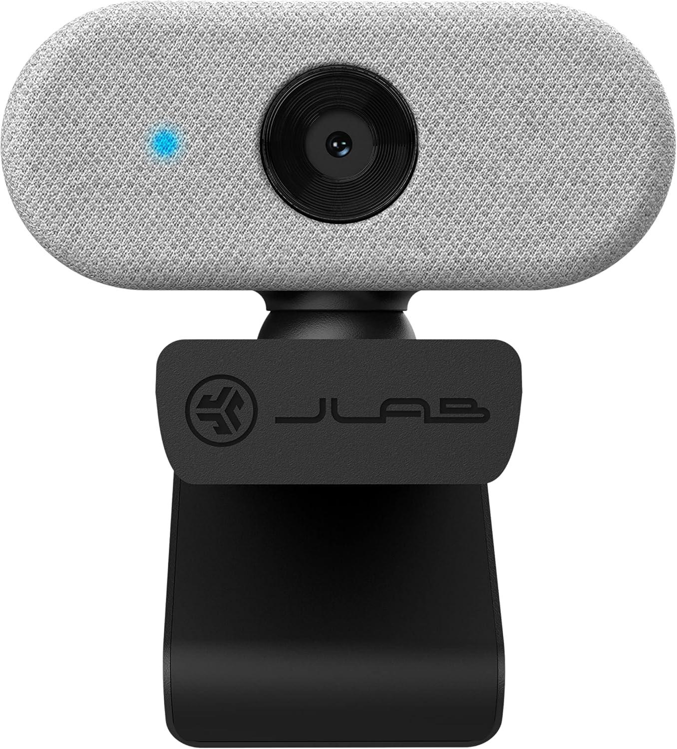 imageJLab Go Cam USB HD Webcam White 1080P30 FPS 21 Megapixels Minimalist Portable Setup OmniDirectional Microphone Compatible with PC Mac and ChromebookWhite