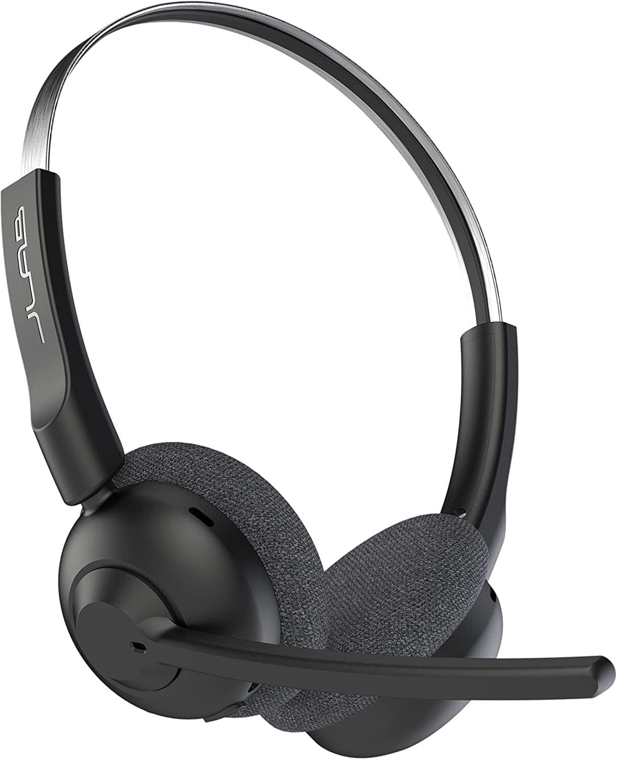 imageJLab Go Work Pop OnEar Wireless Headset Black 50 Hours Playtime Bluetooth Multipoint Rotating Boom Mic Noise Canceling MEMS Microphone LightWeight Portable PCMac Mobile 1 PackBlack