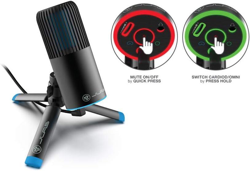 imageJLab Talk Go USB Microphone USBC Output Cardioid or Omnidirectional 96k Sample Rate 20Hz 20kHz Frequency Response Volume Control and Quick Mute Plug and PlayTalk Go