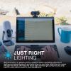 imageJLab Go Cam USB HD Webcam White 1080P30 FPS 21 Megapixels Minimalist Portable Setup OmniDirectional Microphone Compatible with PC Mac and ChromebookBlack