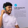 imageJLab Go Work Pop OnEar Wireless Headset Black 50 Hours Playtime Bluetooth Multipoint Rotating Boom Mic Noise Canceling MEMS Microphone LightWeight Portable PCMac Mobile 1 PackTeal