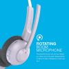 imageJLab Go Work Pop OnEar Wireless Headset Black 50 Hours Playtime Bluetooth Multipoint Rotating Boom Mic Noise Canceling MEMS Microphone LightWeight Portable PCMac Mobile 1 PackLilac