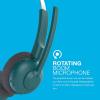 imageJLab Go Work Pop OnEar Wireless Headset Black 50 Hours Playtime Bluetooth Multipoint Rotating Boom Mic Noise Canceling MEMS Microphone LightWeight Portable PCMac Mobile 1 PackTeal