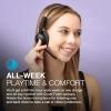 imageJLab Go Work Pop OnEar Wireless Headset Black 50 Hours Playtime Bluetooth Multipoint Rotating Boom Mic Noise Canceling MEMS Microphone LightWeight Portable PCMac Mobile 1 PackBlack