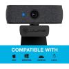 imageJLab JBuds Cam USB HD Webcam Black with Optional White Faceplate 1080P30 FPS 21 Megapixels AutoFocus Dual OmniDirectional Microphones Compatible with PC Mac and Chromebook