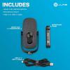imageJLab JBuds Talk USB Gaming Streaming Microphone White USBC Output Cardioid Omni Stereo BiDirectional 96k Sample Rate Volume Control Gain Control and Quick Mute 35mm AUX Plug and PlayBlack