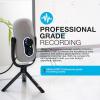 imageJLab JBuds Talk USB Gaming Streaming Microphone White USBC Output Cardioid Omni Stereo BiDirectional 96k Sample Rate Volume Control Gain Control and Quick Mute 35mm AUX Plug and PlayWhite