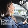 imageJLab Work Buds inEar True Wireless Headset with Detachable NoiseCanceling Boom Mic Black Long 55 Total Hours Playtime Bluetooth Multipoint USBC Charging Dock