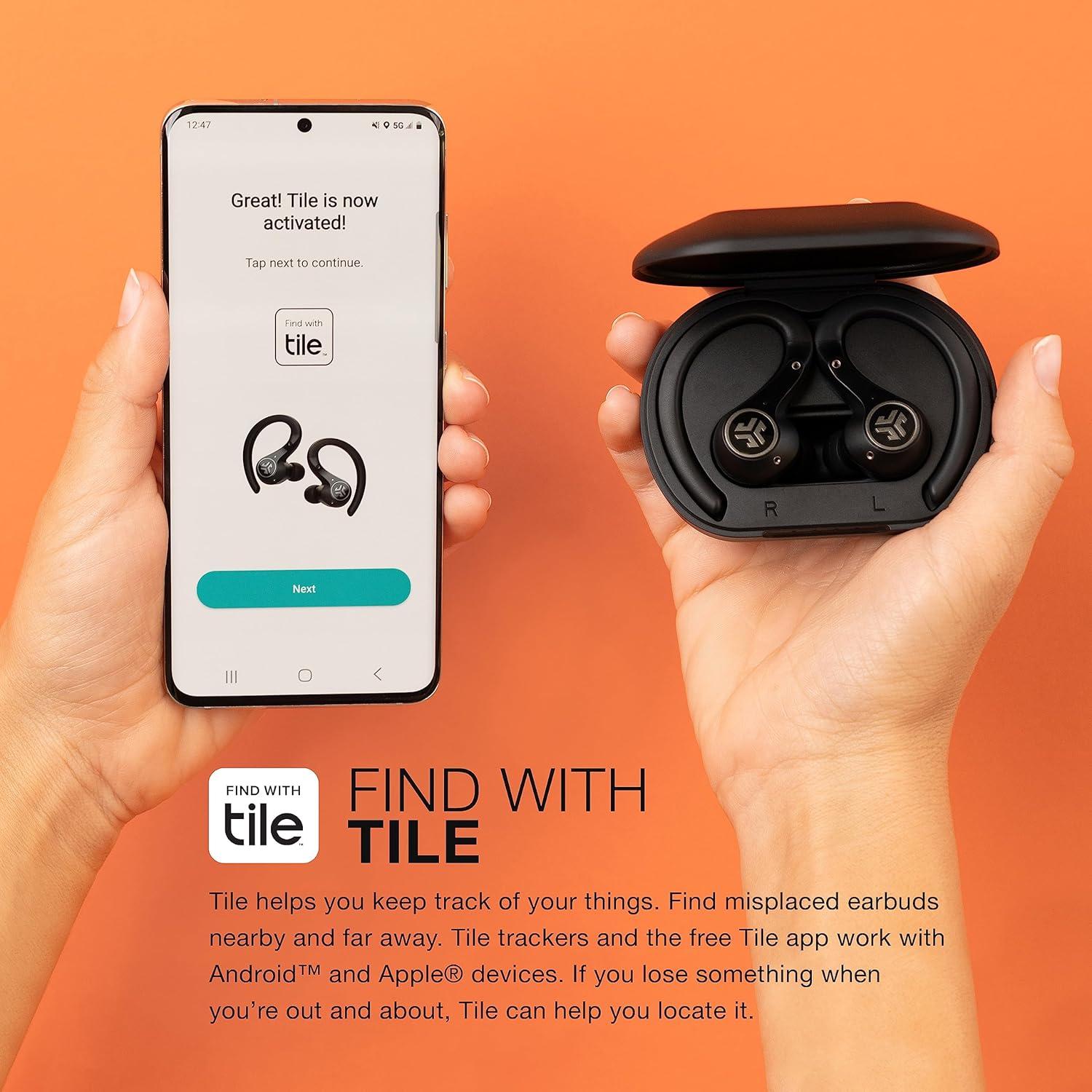 imageJLab Epic Air Sport ANC 3 True Wireless Bluetooth Earbuds for Active Workout Hybrid Dual Drivers for Premium Sound HiRes Audio Spatial Audio AAC Sweatproof 12 Hours Playtime Google Fast PairBlack