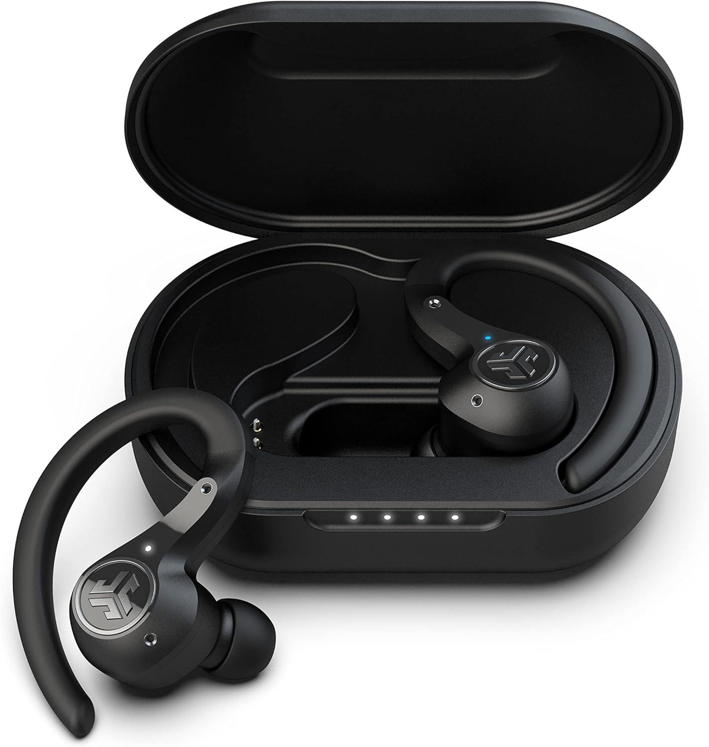 imageJLab Epic Air Sport ANC 3 True Wireless Bluetooth Earbuds for Active Workout Hybrid Dual Drivers for Premium Sound HiRes Audio Spatial Audio AAC Sweatproof 12 Hours Playtime Google Fast PairBlack