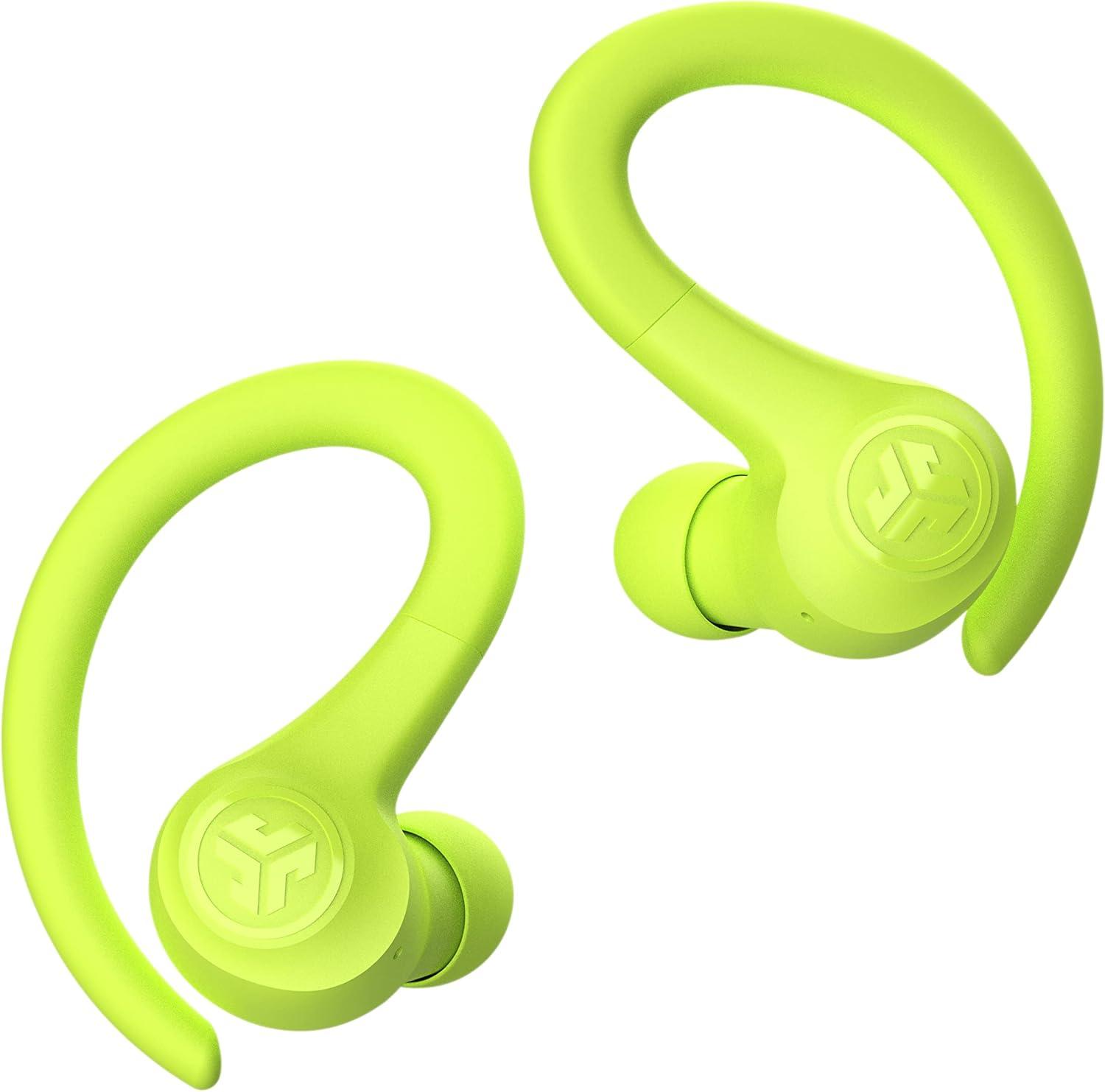 imageJLab Go Sport Wireless Workout Earbuds Featuring C3 Clear Calling Secure Earhook Sport Design 35 Hour Bluetooth Playtime and 3 EQ Sound Settings GraphiteYellow