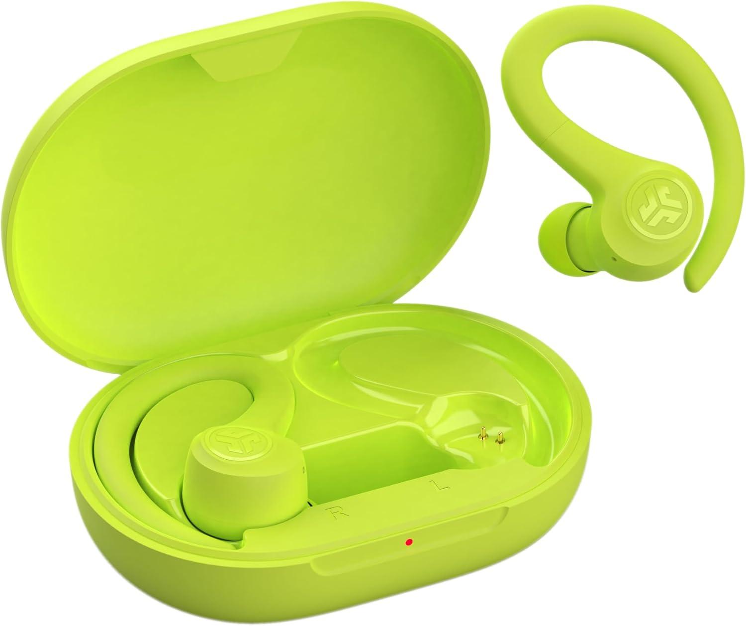 imageJLab Go Sport Wireless Workout Earbuds Featuring C3 Clear Calling Secure Earhook Sport Design 35 Hour Bluetooth Playtime and 3 EQ Sound Settings GraphiteYellow