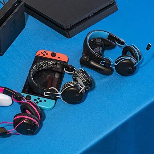imageJLab JBuddies Play Gaming Wireless Kids Headset Blue 22 Hour Bluetooth 5 Playtime 60ms SuperLow Latency for Mobile Gameplay Retractable Boom Mic AUX Cord Compatible wGaming ConsolesBlue