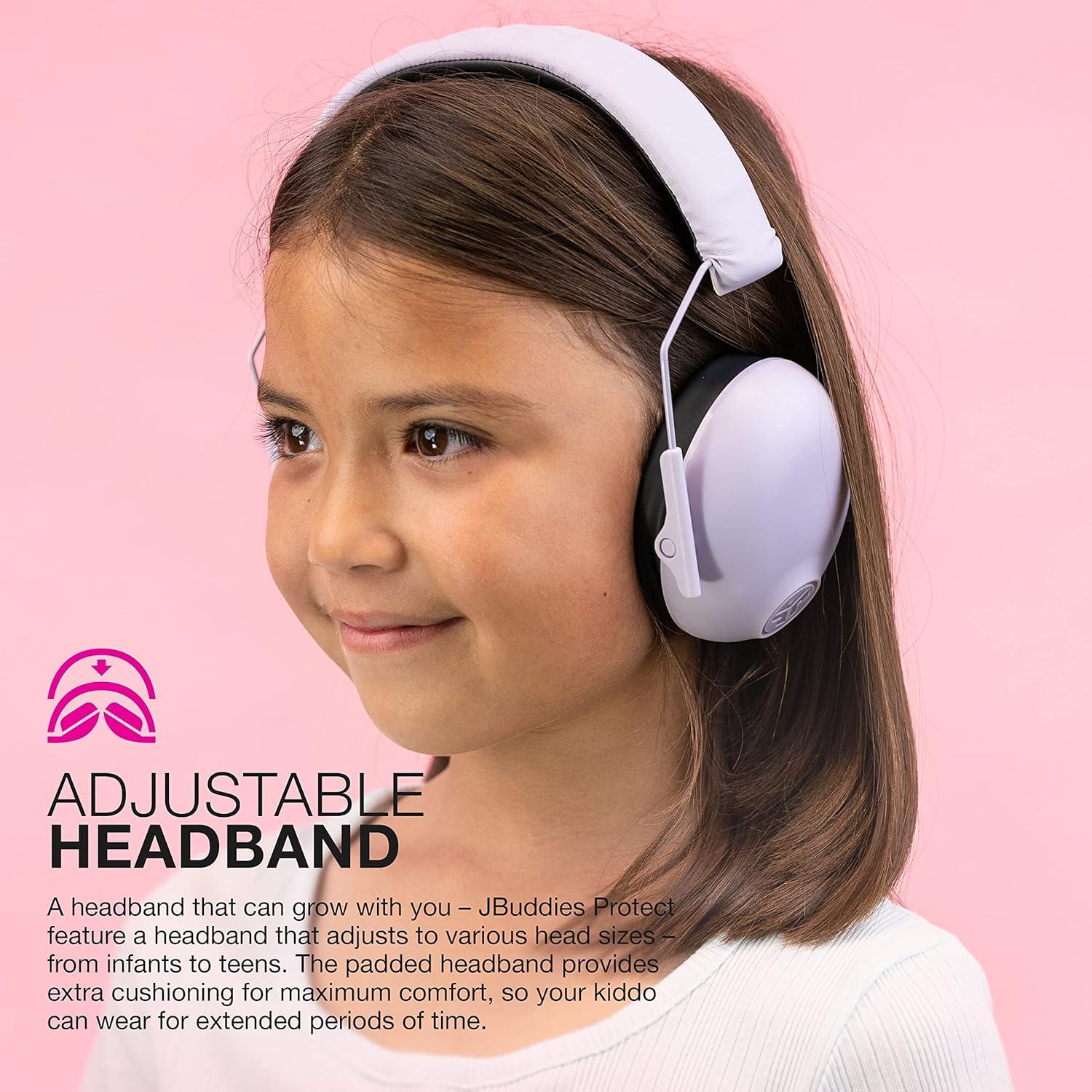 imageJLab JBuddies Protect Earmuffs Adjustable Headband for Infants to Teens Hearing ProtectionLilac