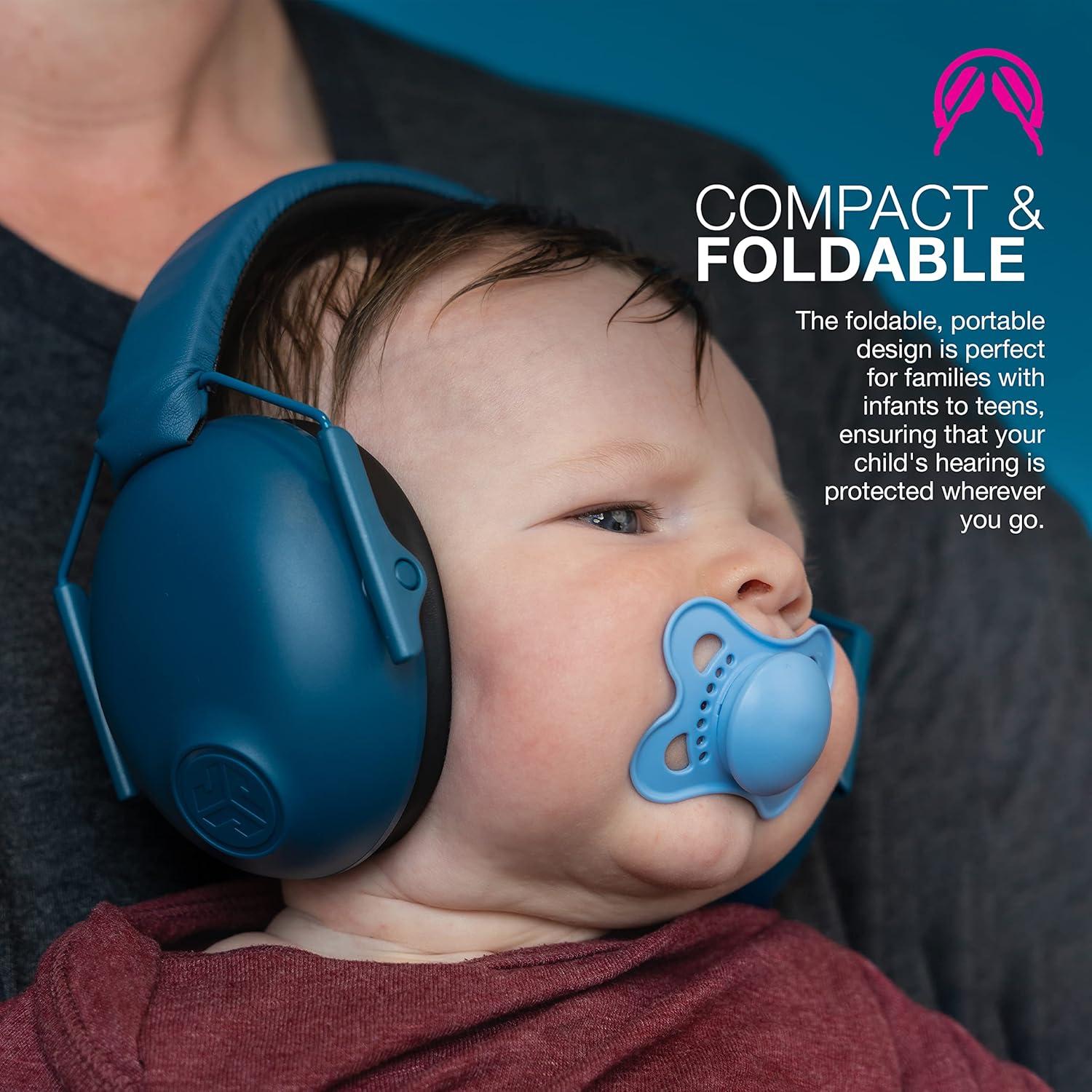 imageJLab JBuddies Protect Earmuffs Adjustable Headband for Infants to Teens Hearing ProtectionNavy Blue