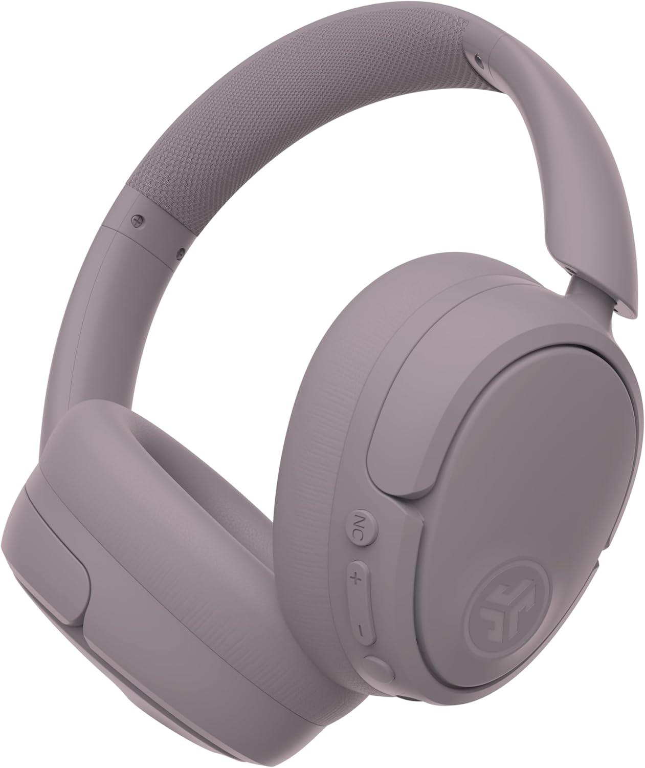 imageJLab JBuds Lux ANC Wireless Headphones Mauve Hybrid Active Noise Cancelling Customizable Sound Spatial Audio Compatible Premium OverEar Bluetooth HeadsetMauve