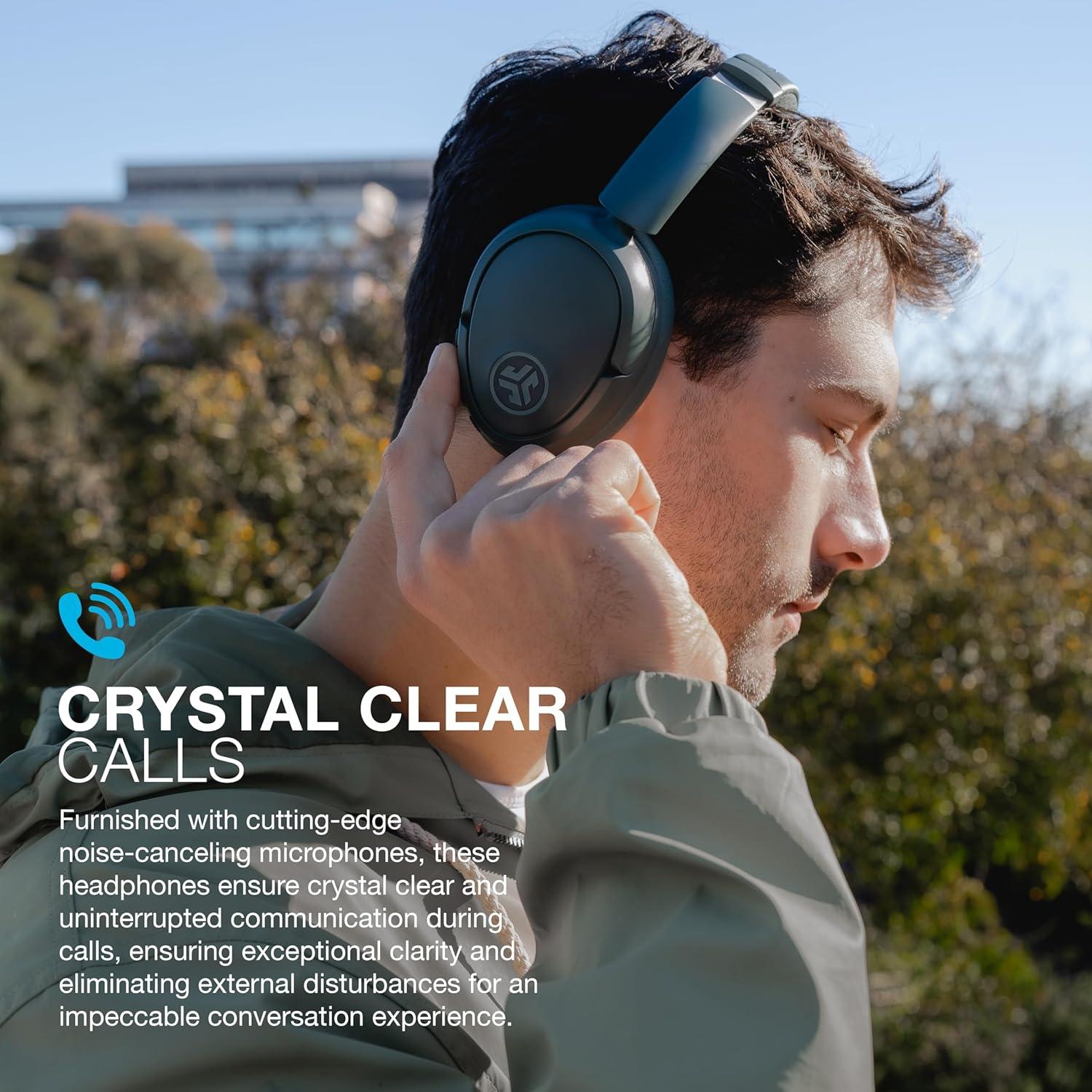imageJLab JBuds Lux ANC Wireless Headphones Mauve Hybrid Active Noise Cancelling Customizable Sound Spatial Audio Compatible Premium OverEar Bluetooth HeadsetSage