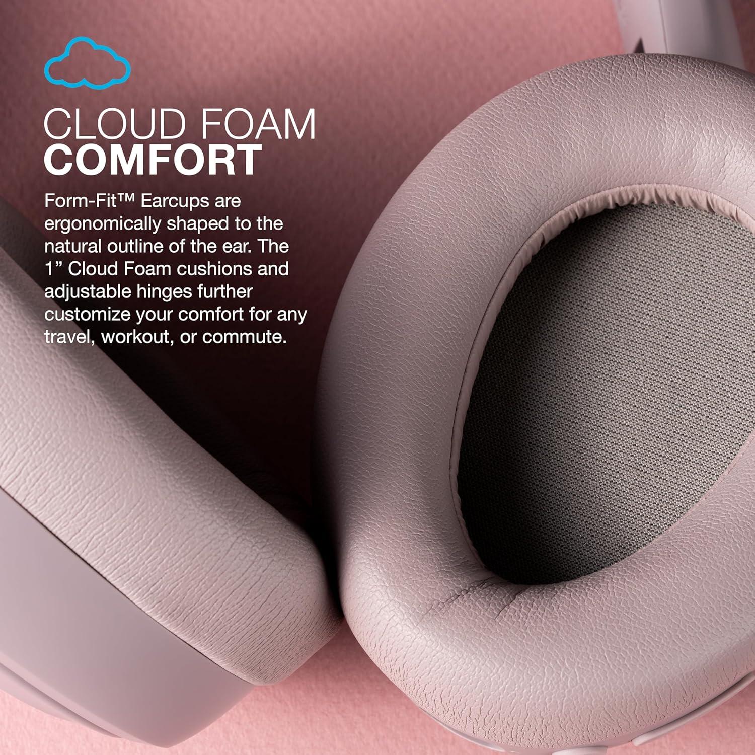 imageJLab JBuds Lux ANC Wireless Headphones Mauve Hybrid Active Noise Cancelling Customizable Sound Spatial Audio Compatible Premium OverEar Bluetooth HeadsetMauve