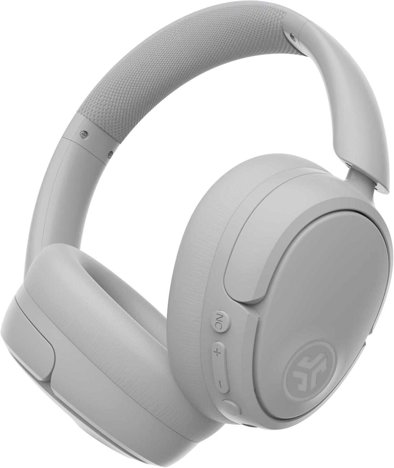 imageJLab JBuds Lux ANC Wireless Headphones Mauve Hybrid Active Noise Cancelling Customizable Sound Spatial Audio Compatible Premium OverEar Bluetooth HeadsetCloud White