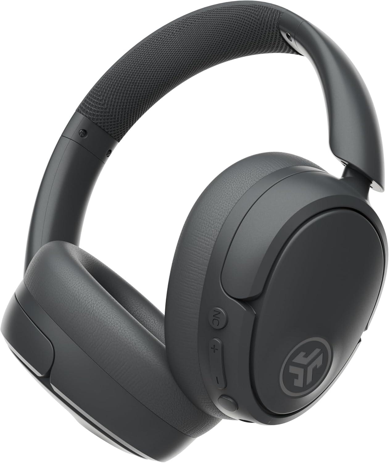 imageJLab JBuds Lux ANC Wireless Headphones Mauve Hybrid Active Noise Cancelling Customizable Sound Spatial Audio Compatible Premium OverEar Bluetooth HeadsetGraphite