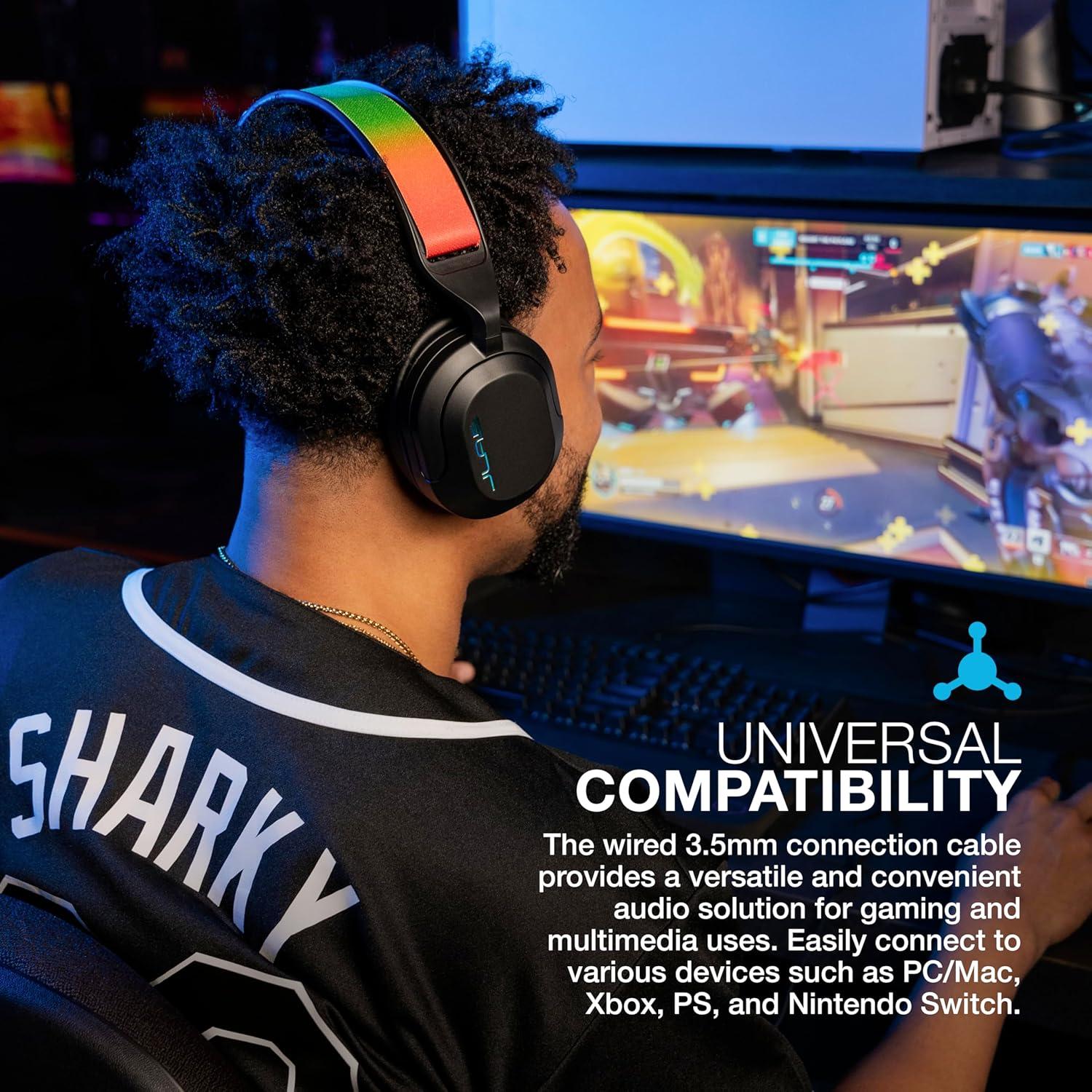 imageJLab Nightfall Gaming Headset with NearField Directional FliptoMute Rotating Boom Mic 50mm Drivers and Sound Isolating Inner Shelf Wired 35mm for PC PS5 PS4 Xbox Series XS Xbox one Switch