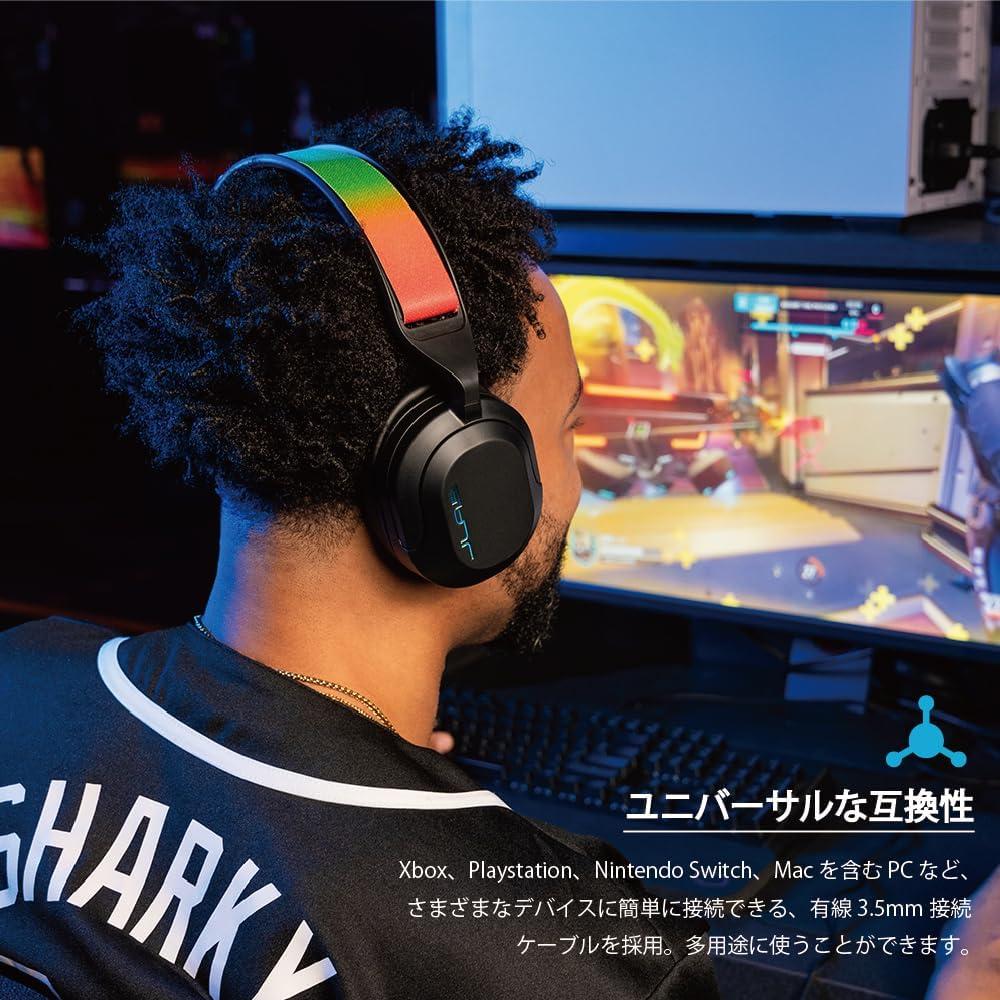 imageJLab Nightfall Over Ear Wired Gaming Headset  35mm Jack Gaming Headset with Mic for PCXbox PS5 PS4 Nintendo Switch  50mm Driver Cloud Foam Cushions ampamp Sound Isolating Inner Shelf