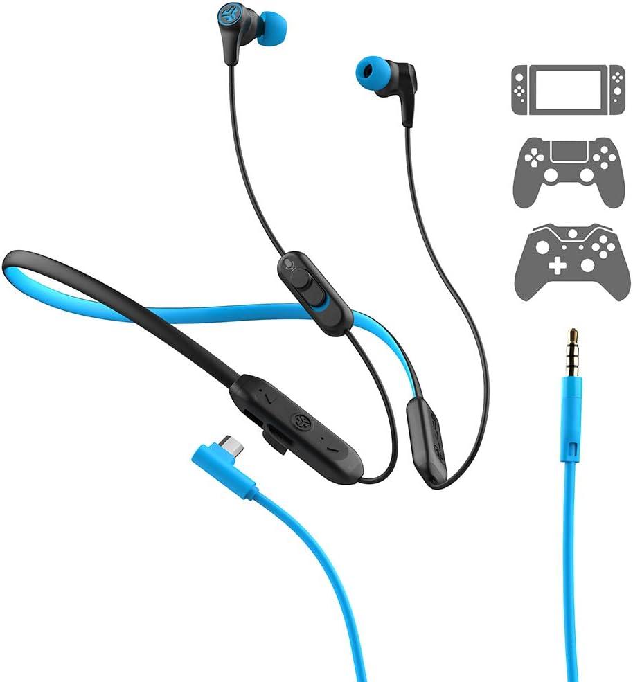 imageJLab Play Gaming Wireless Earbuds 11 Hour Bluetooth 5 Playtime 60ms SuperLow Latency for Mobile Gameplay Builtin Microphone AUX Gaming Cord Compatible with Gaming Consoles