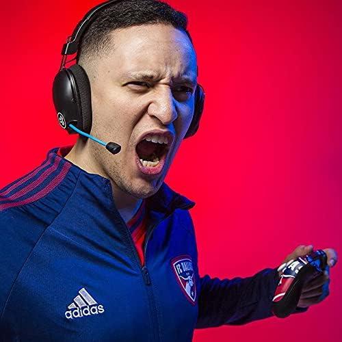 imageJLab Play Pro Gaming Wireless Headset  60 Hour Bluetooth 5 Playtime 60ms SuperLow Latency for Mobile Gameplay  Retractable Boom Mic  AUX Gaming Cord Compatible with Gaming Consoles Renewed