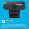 imageJLab Epic Cam USB HD Webcam Black with Optional White Face Plate Full 2k30 FPS 5 Megapixels AutoFocus Dual OmniDirectional Microphones Adjustable Zoom and Exposure Levels