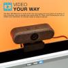 imageJLab Epic Cam USB HD Webcam Black with Optional White Face Plate Full 2k30 FPS 5 Megapixels AutoFocus Dual OmniDirectional Microphones Adjustable Zoom and Exposure Levels