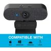 imageJLab Epic Cam USB HD Webcam Black with Optional White Face Plate Full 2k30 FPS 5 Megapixels AutoFocus Dual OmniDirectional Microphones Adjustable Zoom and Exposure Levels