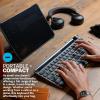 imageJLab Epic Mini Wireless Keyboard Black 108 Keys Connect Via Bluetooth or USB Wireless Dongle MultiDevice Toggle Soft Touch Keys Smart Media Knob Custom User Profiles Rechargeable 1 Pack