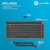 imageJLab Epic Mini Wireless Keyboard Black 108 Keys Connect Via Bluetooth or USB Wireless Dongle MultiDevice Toggle Soft Touch Keys Smart Media Knob Custom User Profiles Rechargeable 1 Pack
