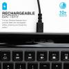 imageJLab Epic Wireless Keyboard Black 108 Keys Connect Via Bluetooth or USB Wireless Dongle MultiDevice Toggle Soft Touch Keys Smart Media Knob Custom User Profiles Rechargeable 1 Pack1 Pack