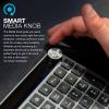 imageJLab Epic Wireless Keyboard Black 108 Keys Connect Via Bluetooth or USB Wireless Dongle MultiDevice Toggle Soft Touch Keys Smart Media Knob Custom User Profiles Rechargeable 1 Pack1 Pack