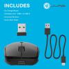 imageJLab GO Charge Wireless Mouse Connect Via Bluetooth or USB Wireless Dongle MultiDevice Toggle Portable UltraCompact and Lightweight for Work on The Go Adjustable Tracking 1 Pack1 Pack