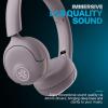 imageJLab Go Lux ANC Wireless Headphones Graphite Hybrid Active Noise Cancelling Premium OnEar Bluetooth Headset Customizable Sound Be Aware Mode Cloud Foam Comfort Multipoint ConnectionMauve