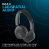 imageJLab Go Lux ANC Wireless Headphones Graphite Hybrid Active Noise Cancelling Premium OnEar Bluetooth Headset Customizable Sound Be Aware Mode Cloud Foam Comfort Multipoint ConnectionGraphite