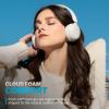 imageJLab Go Lux ANC Wireless Headphones Graphite Hybrid Active Noise Cancelling Premium OnEar Bluetooth Headset Customizable Sound Be Aware Mode Cloud Foam Comfort Multipoint ConnectionCloud White