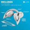 imageJLab Go Lux ANC Wireless Headphones Graphite Hybrid Active Noise Cancelling Premium OnEar Bluetooth Headset Customizable Sound Be Aware Mode Cloud Foam Comfort Multipoint ConnectionCloud White