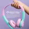 imageJLab JBuddies Folding Kids Wired Headphones Gen 2 PinkGrey Toddler Headphones Noise Isolation Kids Safe Volume Limiting for Children Ages 2PinkTeal