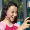 imageJLab JBuddies Play Gaming Wireless Kids Headset Blue 22 Hour Bluetooth 5 Playtime 60ms SuperLow Latency for Mobile Gameplay Retractable Boom Mic AUX Cord Compatible wGaming ConsolesPink