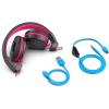 imageJLab JBuddies Play Gaming Wireless Kids Headset Blue 22 Hour Bluetooth 5 Playtime 60ms SuperLow Latency for Mobile Gameplay Retractable Boom Mic AUX Cord Compatible wGaming ConsolesPink