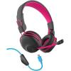 imageJLab JBuddies Play Gaming Wireless Kids Headset Blue 22 Hour Bluetooth 5 Playtime 60ms SuperLow Latency for Mobile Gameplay Retractable Boom Mic AUX Cord Compatible wGaming ConsolesPink