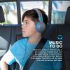 imageJLab JBuddies Studio 2 OnEar Kids Wired Headphones GreyBlue Toddler Headphones Kid Safe Studio Volume Safe Volume Limiter Folding Adjustable Noise Isolation with Mic