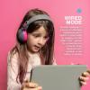 imageJLab JBuddies Studio 2 Wireless Wired OnEar Kids Headphones GreyPink 65 Hour Battery Life Volume Safe Volume Limiter Folding Adjustable Noise Isolation with Mic