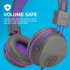 imageJLab JBuddies Studio OnEar Kids Wired Headphones GraphitePurple Toddler Headphones Kid Safe Studio Volume Safe Volume Limiter Folding Adjustable Noise Isolation with MicGraphite  Purple