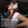 imageJLab JBuds Lux ANC Wireless Headphones Mauve Hybrid Active Noise Cancelling Customizable Sound Spatial Audio Compatible Premium OverEar Bluetooth HeadsetCloud White